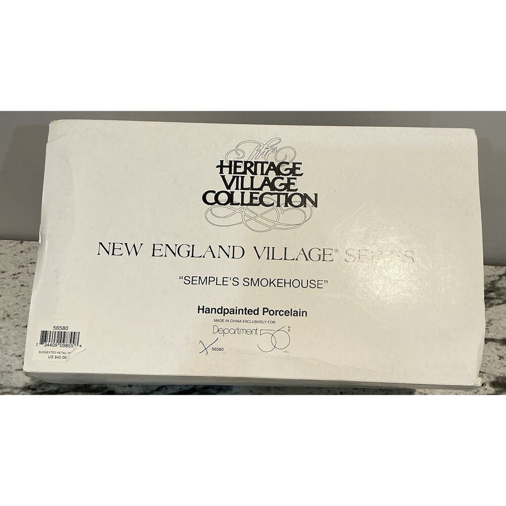 Dept 56 New England Semple’s Smokehouse Retired Village